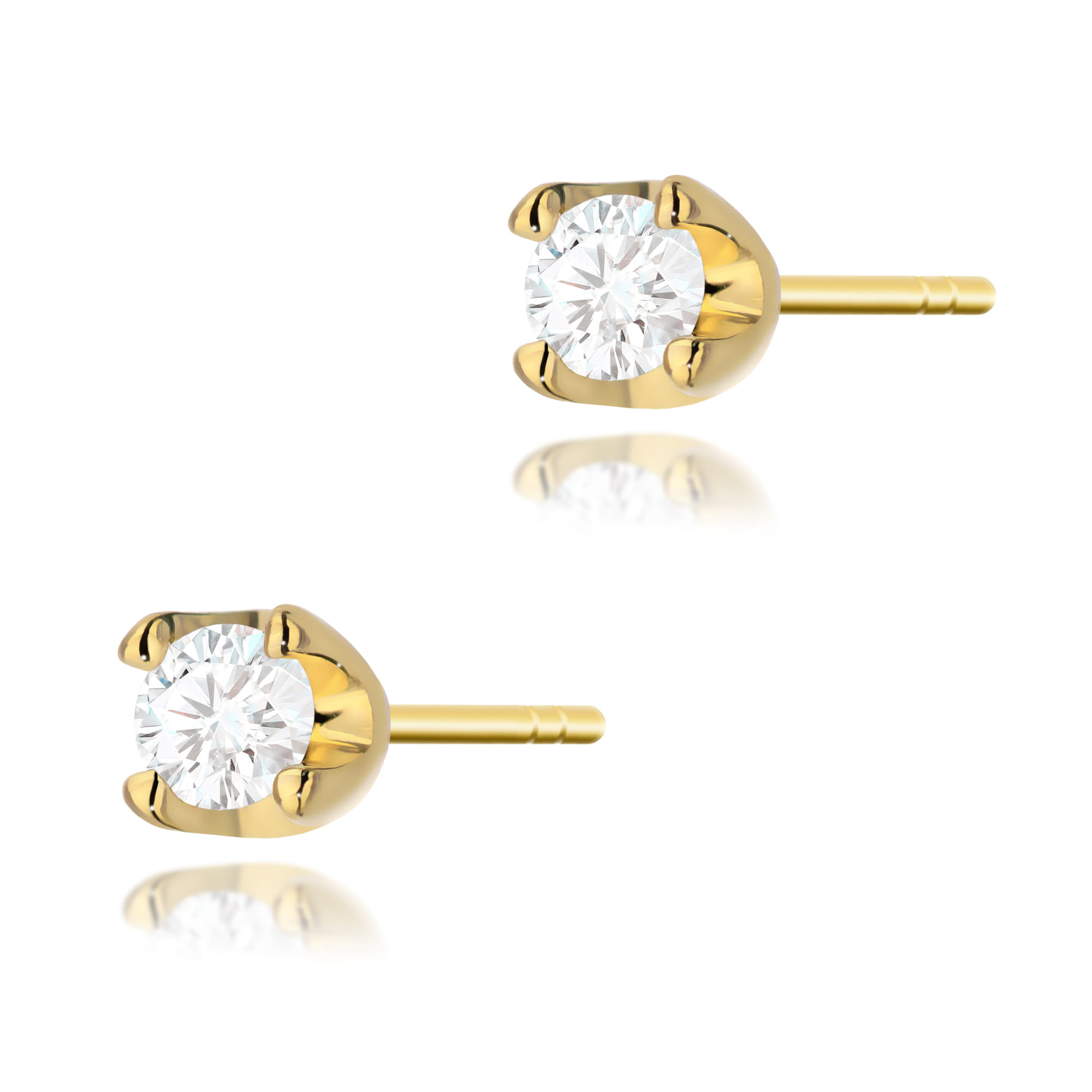 Kolczyki Diament 2 x 0,08ct żółte złoto 1 Kolczyki K0034 Diament 2 x 0