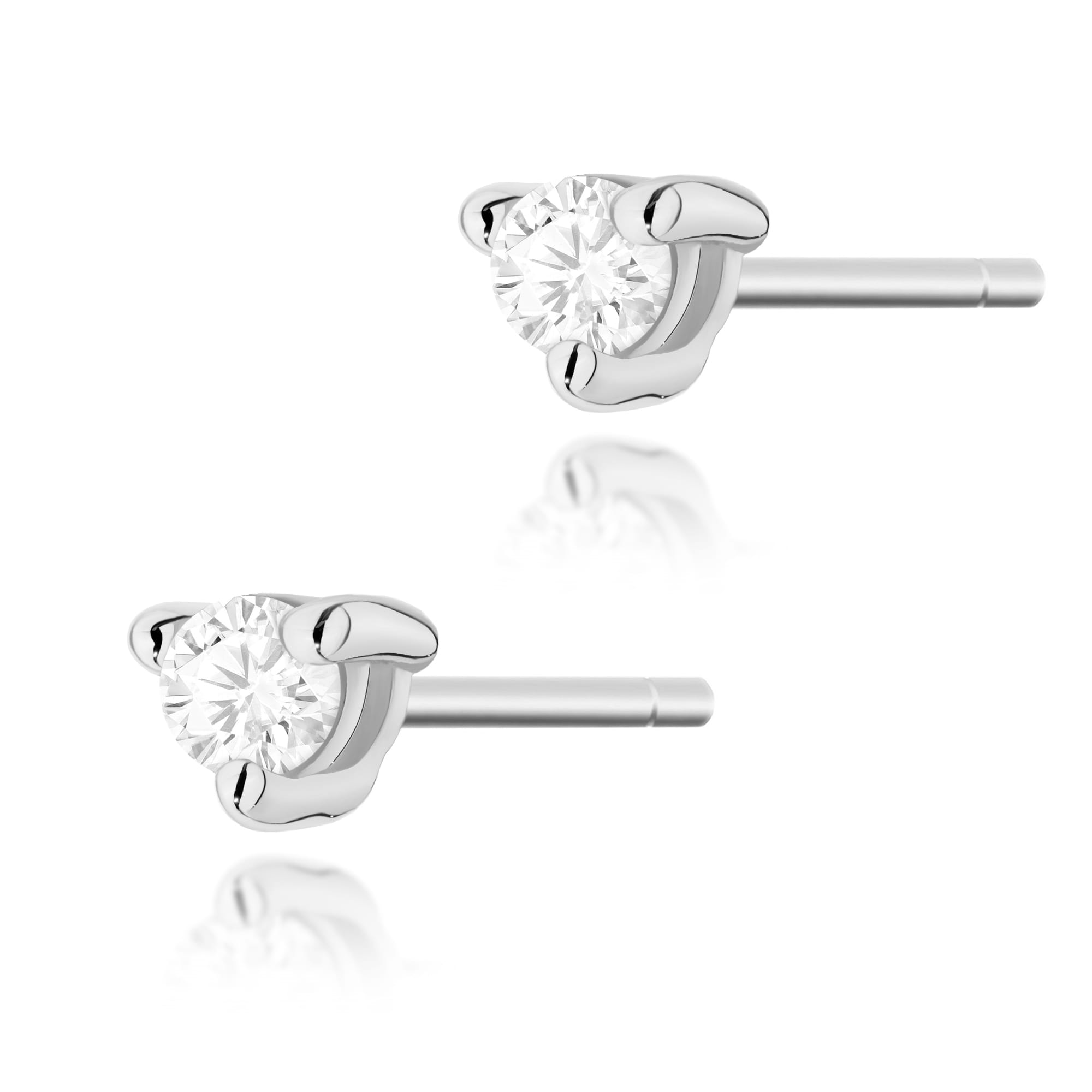 Kolczyki Diament 2 x 0,04ct białe złoto 1 Kolczyki K0035 Diament 2 x 0