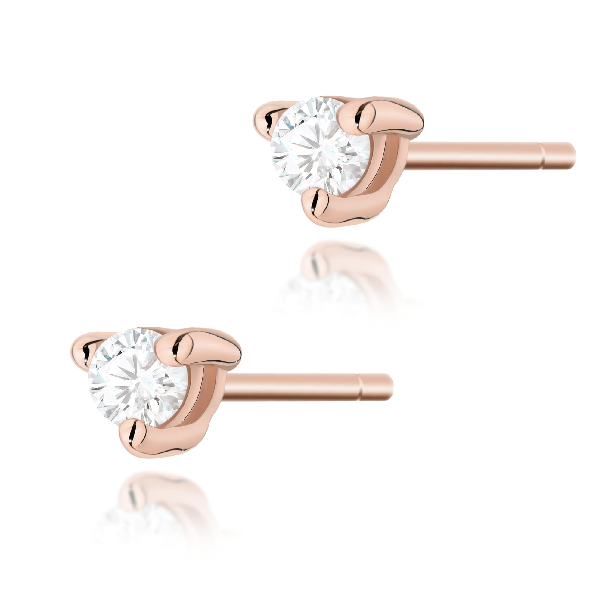 Kolczyki Diament 2 x 0,04ct różowe złoto 1 Kolczyki K0035 Diament 2 x 0