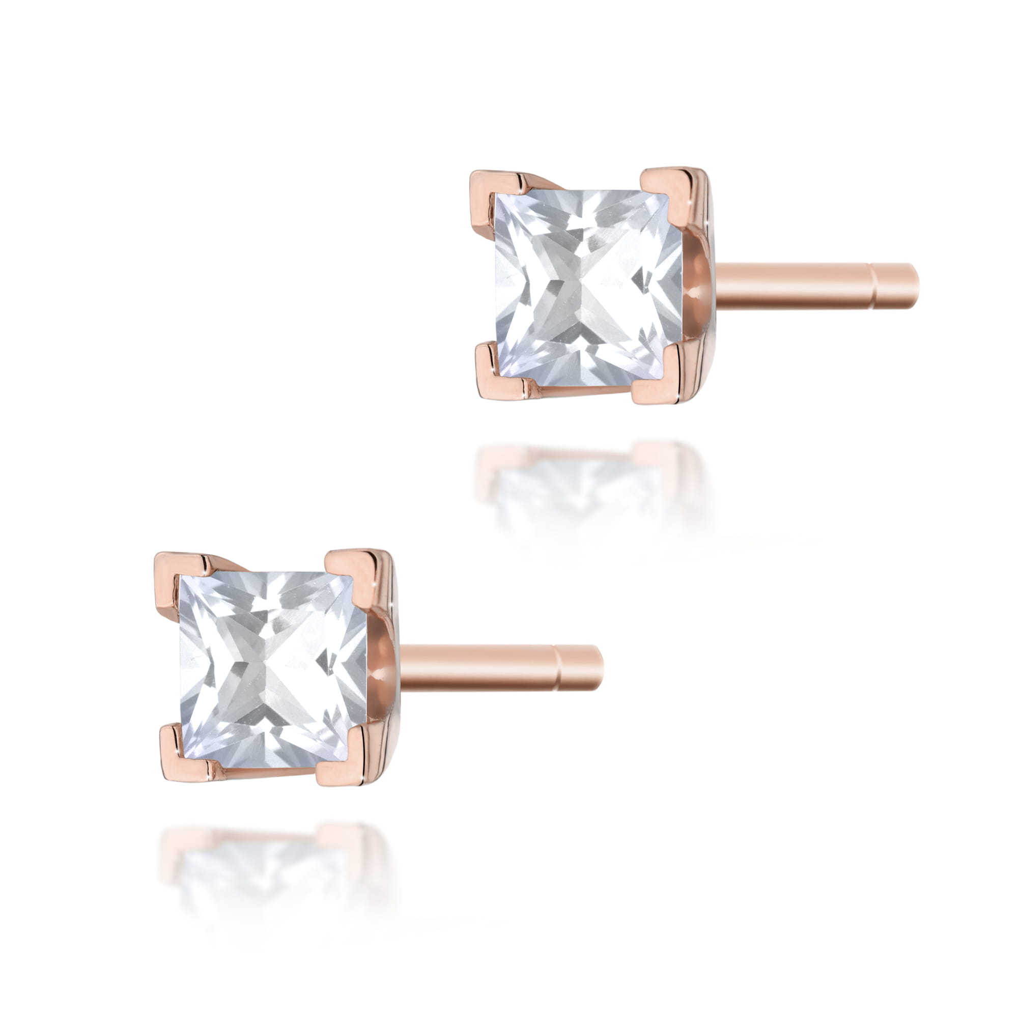 Kolczyki Diament 2 x 0,15ct różowe złoto 1 Kolczyki K0037 Diament 2 x 0