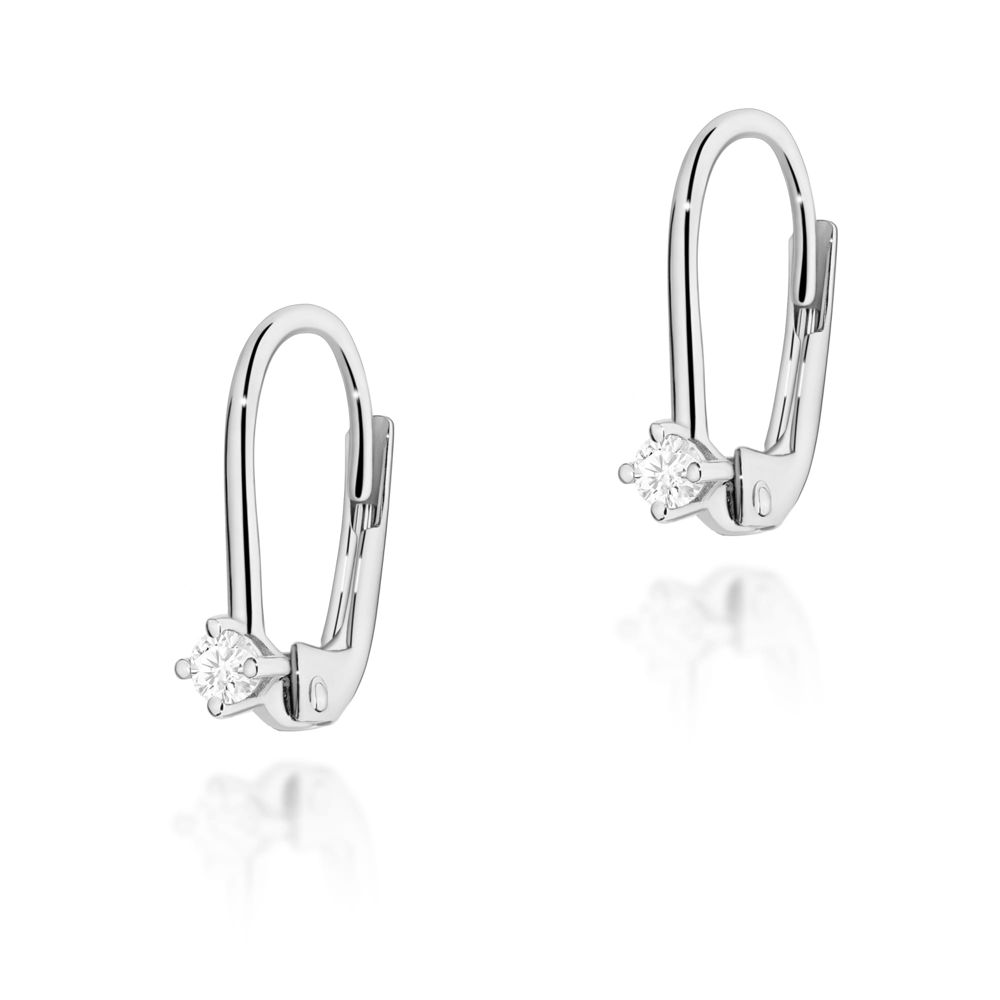 Kolczyki Diament 2 x 0,07ct białe złoto 1 Kolczyki K0057 Diament 2 x 0