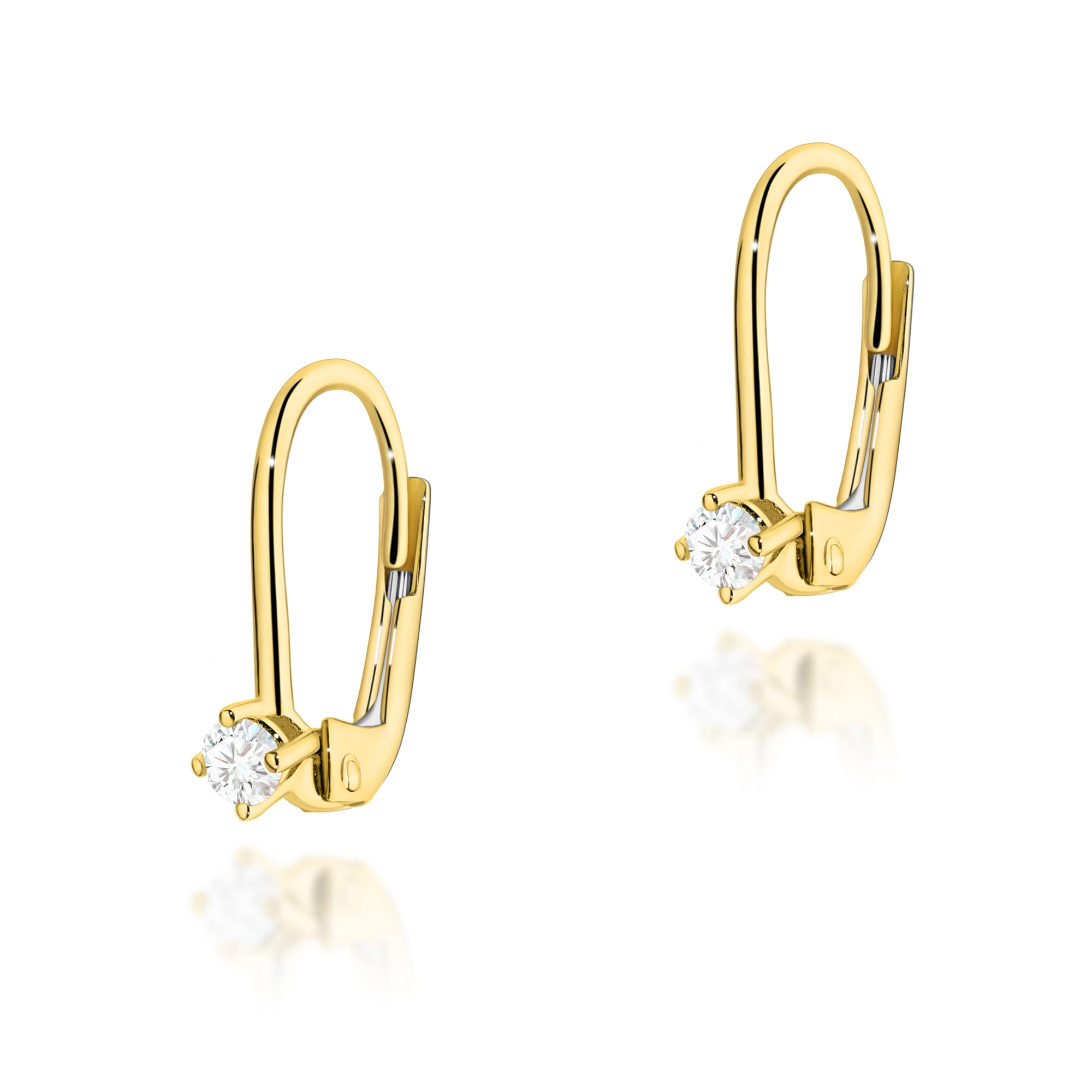 Kolczyki Diament 2 x 0,08ct żółte złoto 1 Kolczyki K0057 Diament 2 x 0