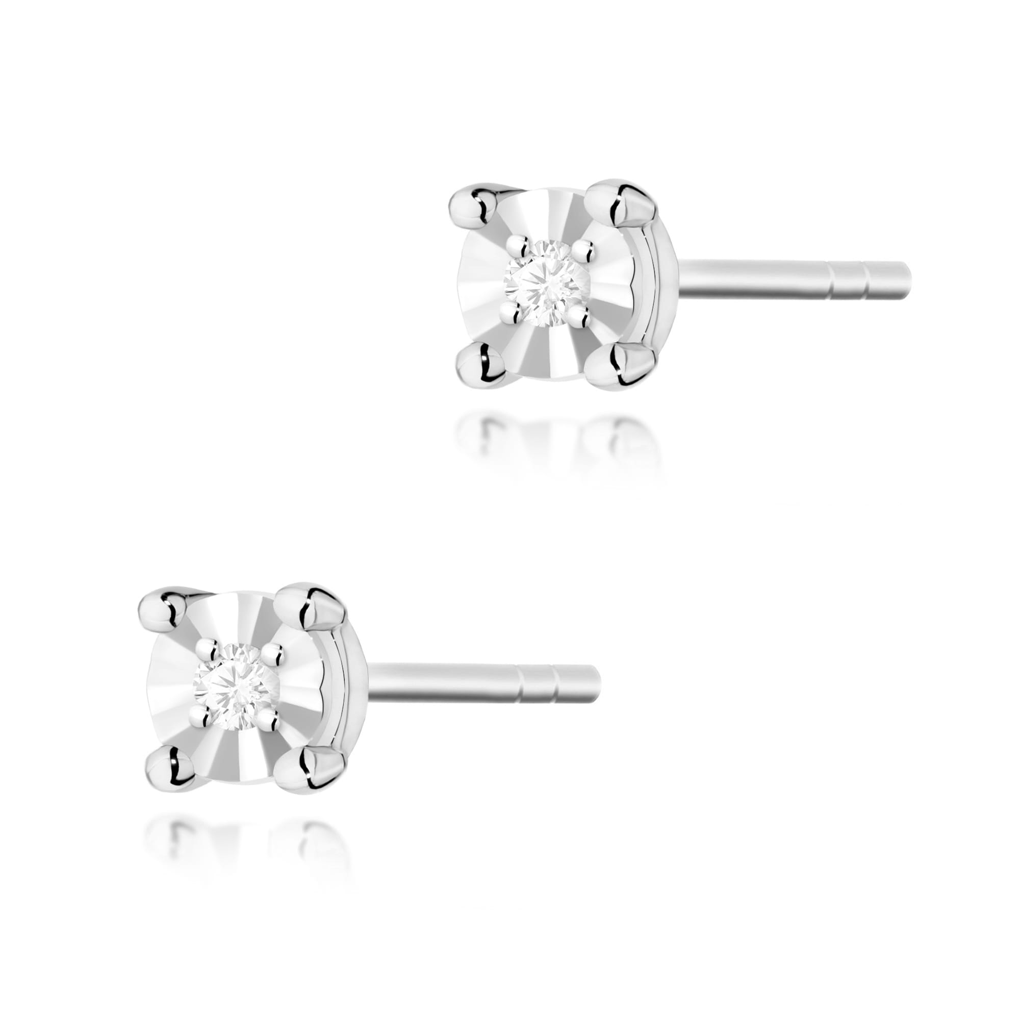 Kolczyki Diament 2 x 0,01ct białe złoto 1 Kolczyki K0058 Diament 2 x 0