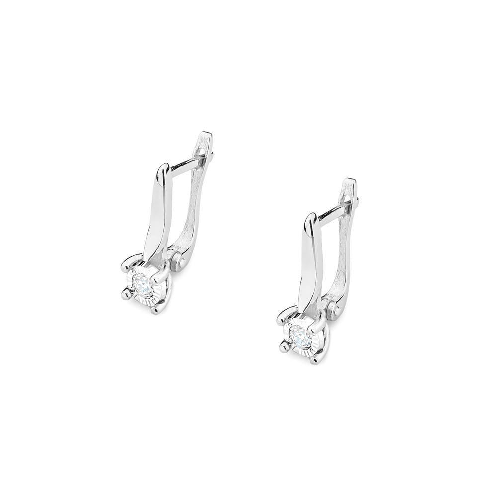 Kolczyki Diament 2 x 0,08ct białe złoto 2 08ct białe złoto Jubiler Kraków BigDIAMOND