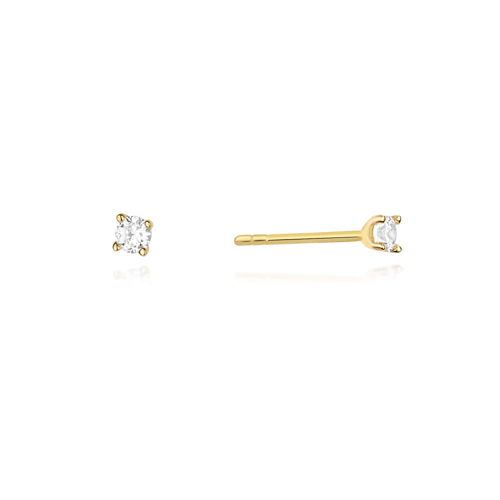 Kolczyki Diament 2 x 0,04ct żółte złoto 1 Kolczyki K0066 Diament 2 x 0