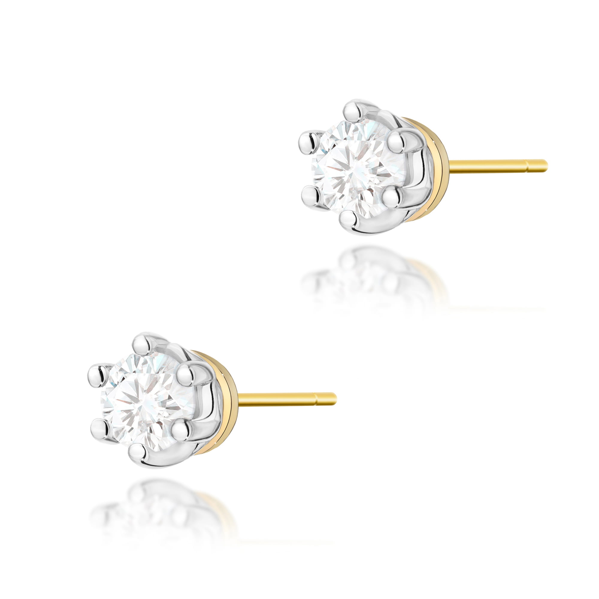 Kolczyki Diament 2 x 0,15ct żółte złoto 1 Kolczyki K0068 Diament 2 x 0