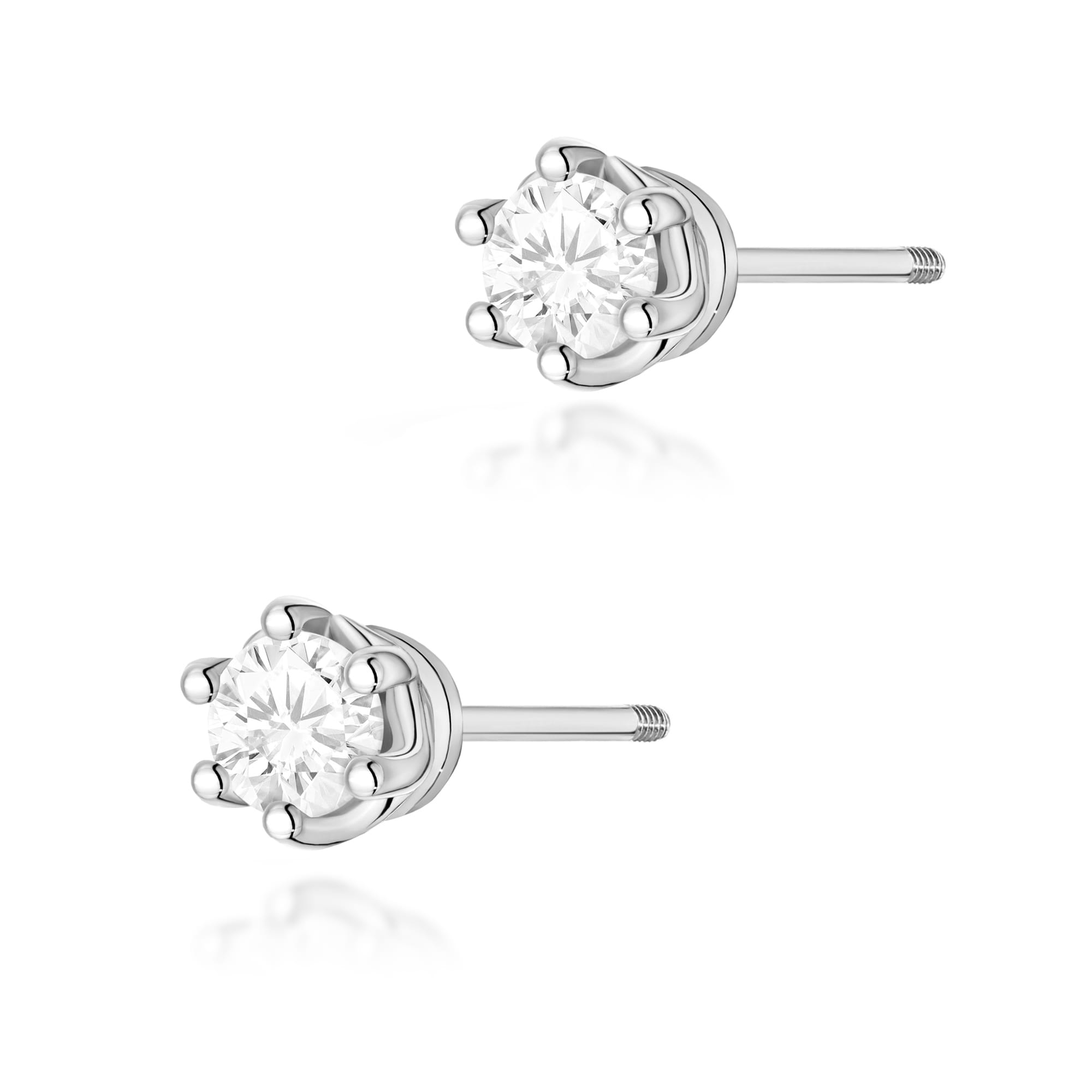 Kolczyki Diament 2 x 0,40ct białe złoto sztyft zakręcany 1 Kolczyki K0069 Diament 2 x 0