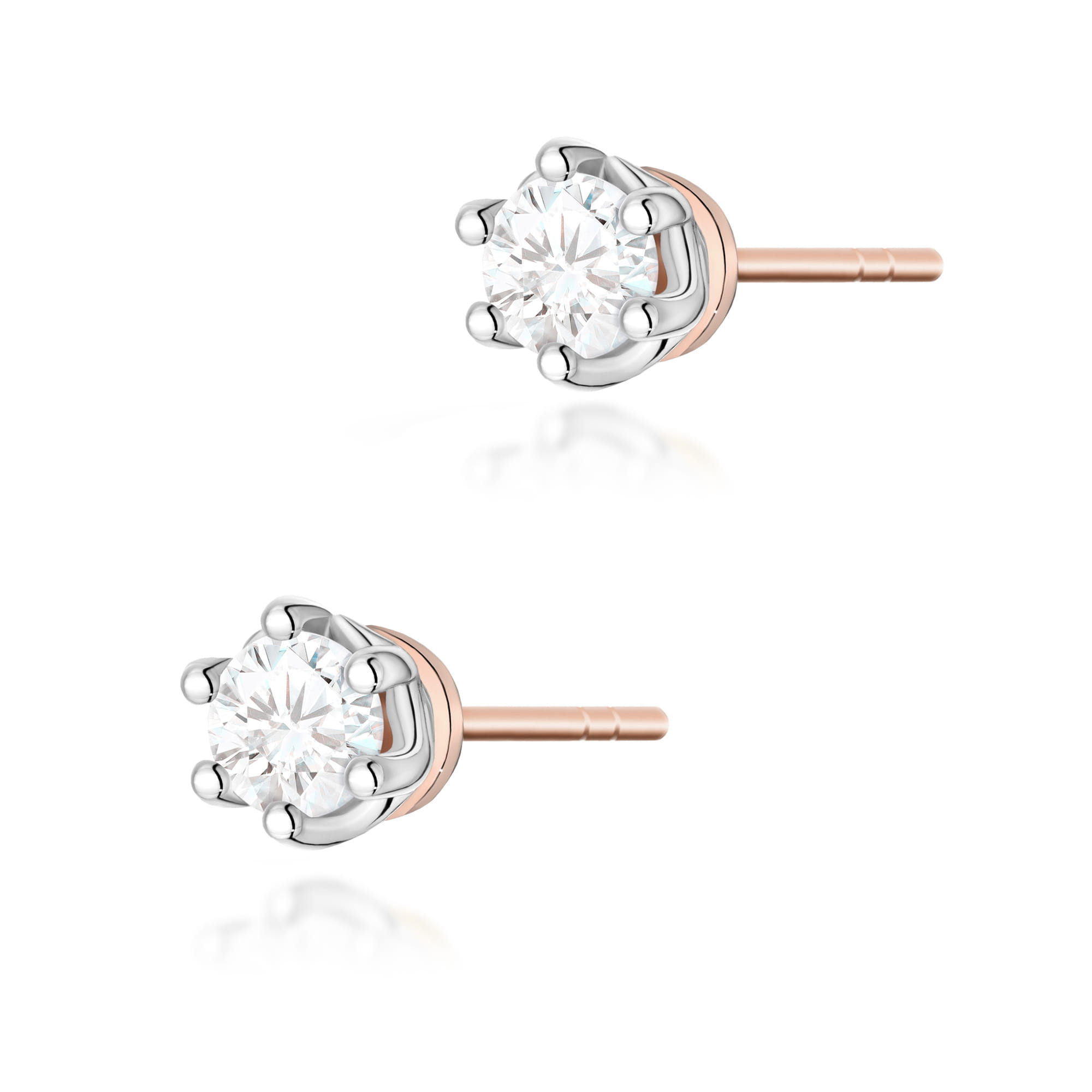 Kolczyki Diament 2 x 0,40ct różowe złoto 1 Kolczyki K0069 Diament 2 x 0