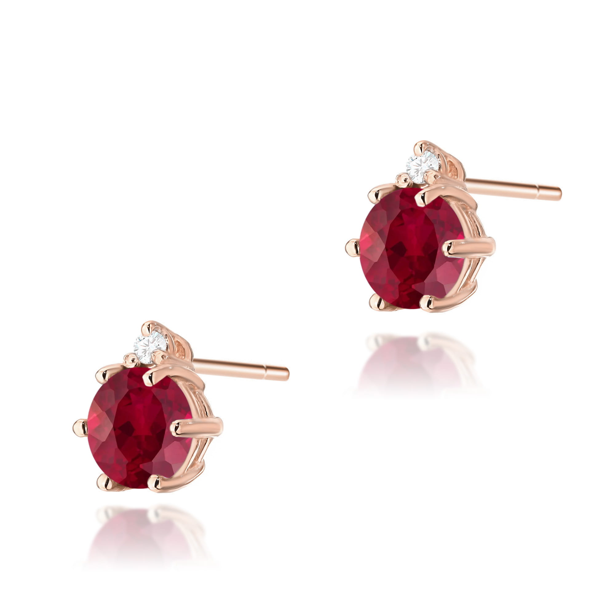Kolczyki Rubin 2 x 0,60ct różowe złoto 1 Kolczyki K0076 Rubin 2 x 0