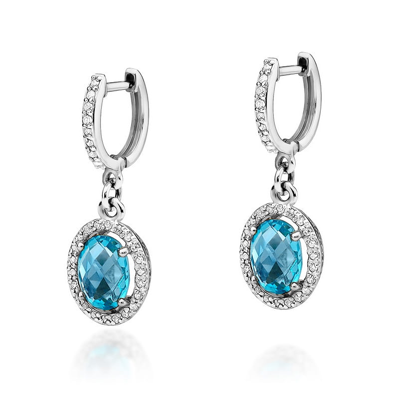 Kolczyki Topaz 2 x 1,70ct białe złoto 1 Kolczyki K0080 Topaz 2 x 1