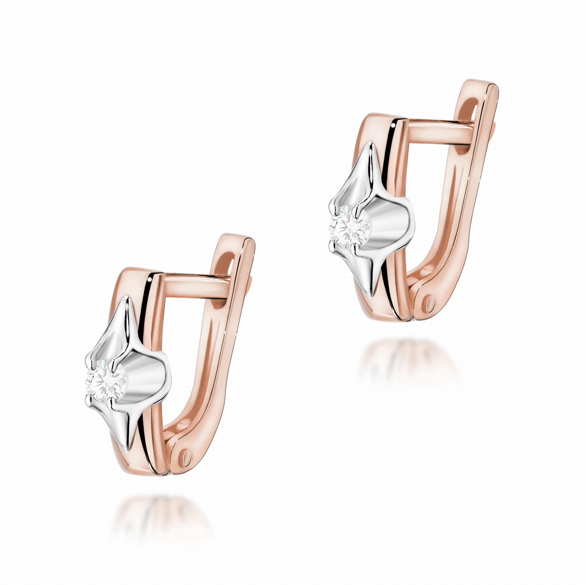 Kolczyki Diament 2 x 0,04ct różowe złoto 1 Kolczyki K0088 Diament 2 x 0