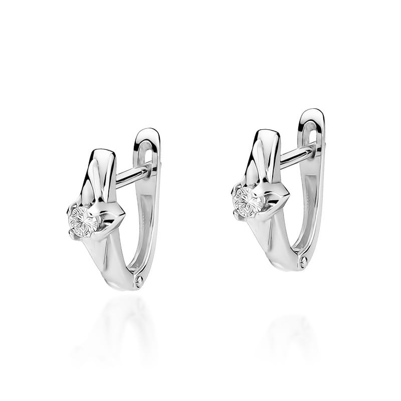 Kolczyki Diament 2 x 0,10ct białe złoto 1 Kolczyki K0088 Diament 2 x 0