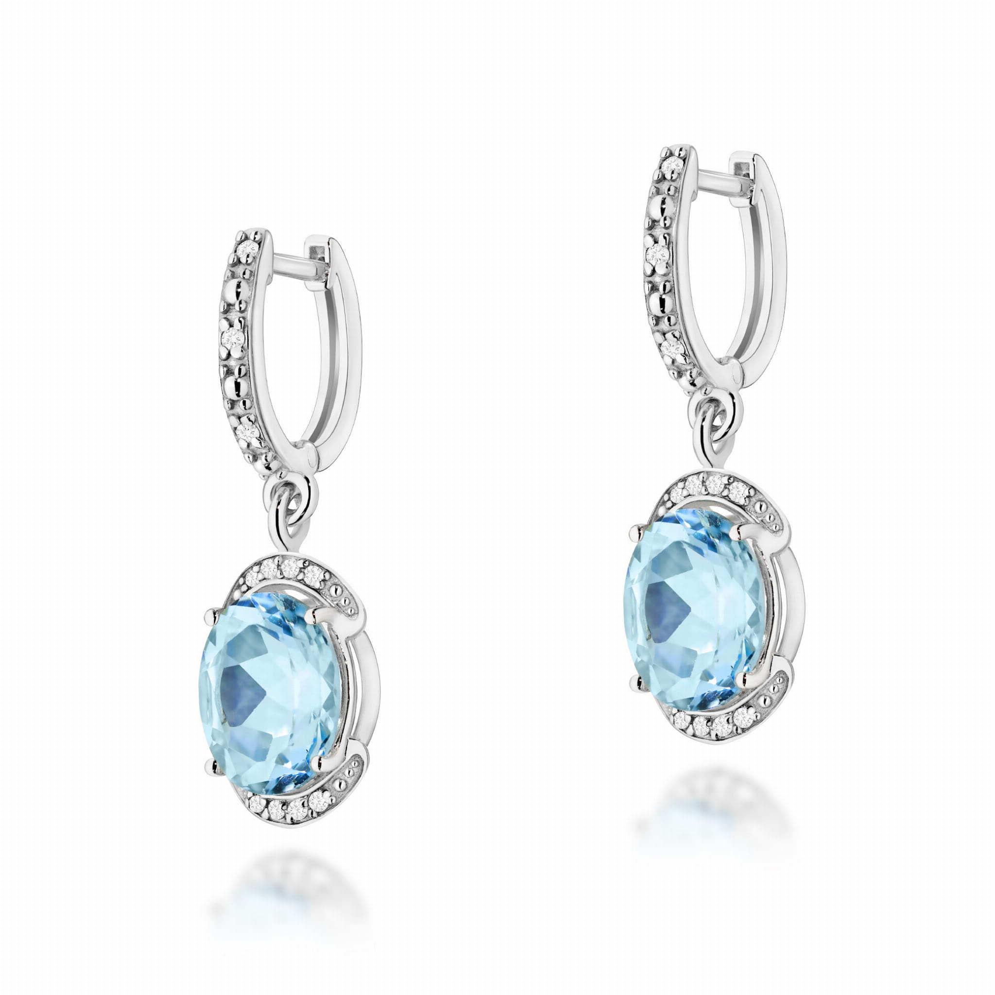 Kolczyki Topaz 2 x 3,00ct białe złoto 1 Kolczyki K0150 Topaz 2 x 3