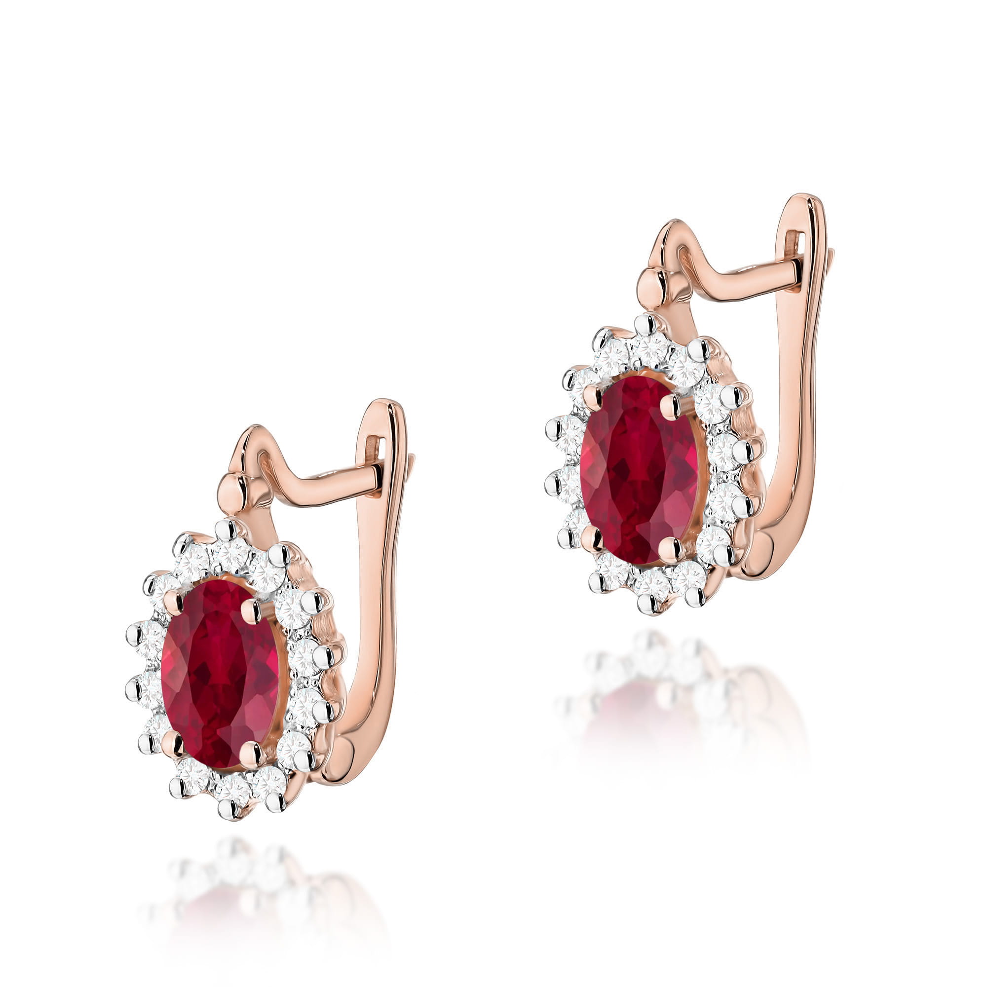Kolczyki Rubin 2 x 0,60ct różowe złoto 1 Kolczyki K0182 Rubin 2 x 0