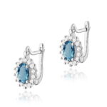 Kolczyki K0182 Topaz London Blue 2 x 0