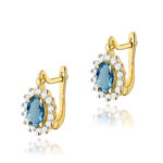 Kolczyki K0182 Topaz London Blue 2 x 0