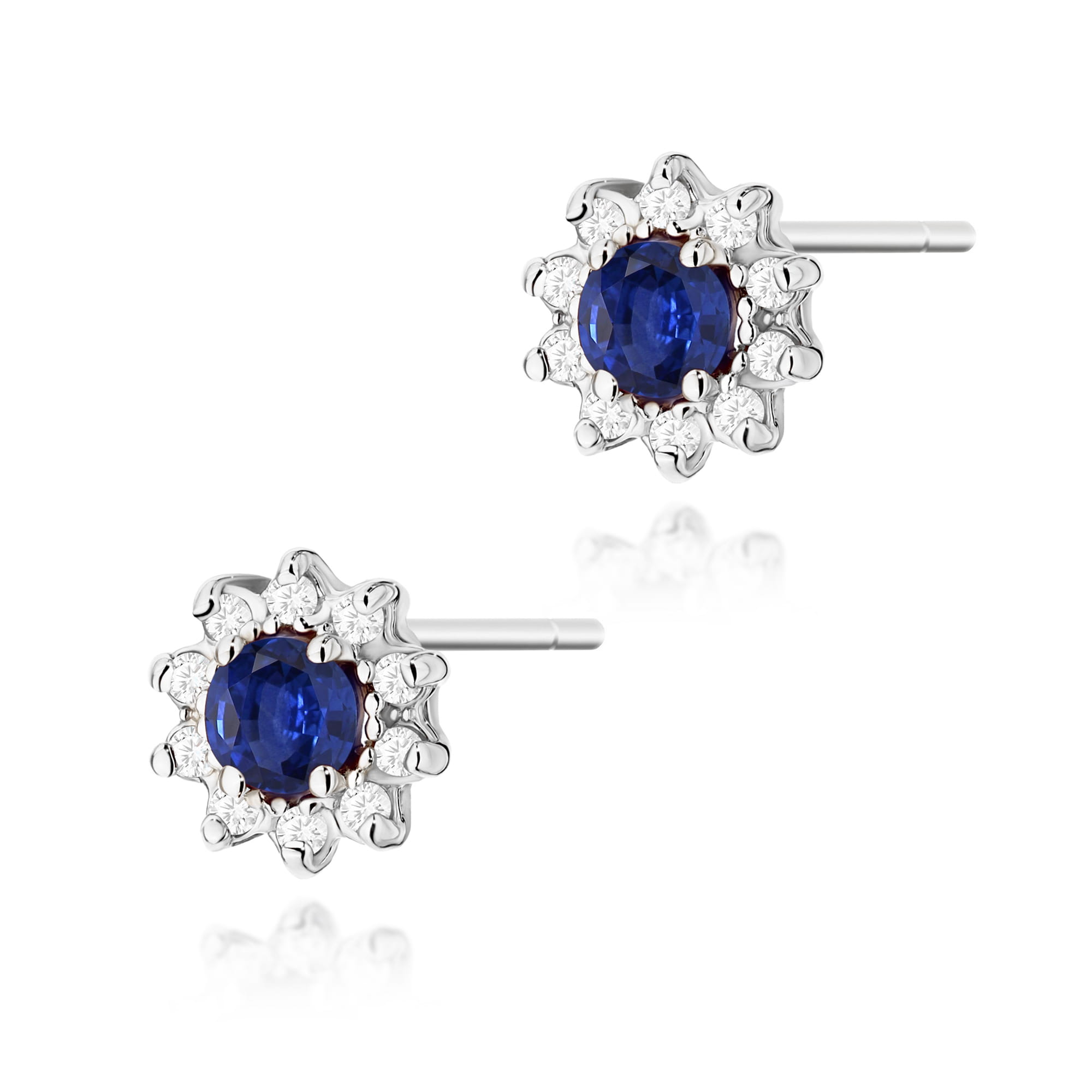Kolczyki Szafir 2 x 0,15ct białe złoto 1 Kolczyki K0185 Szafir 2 x 0