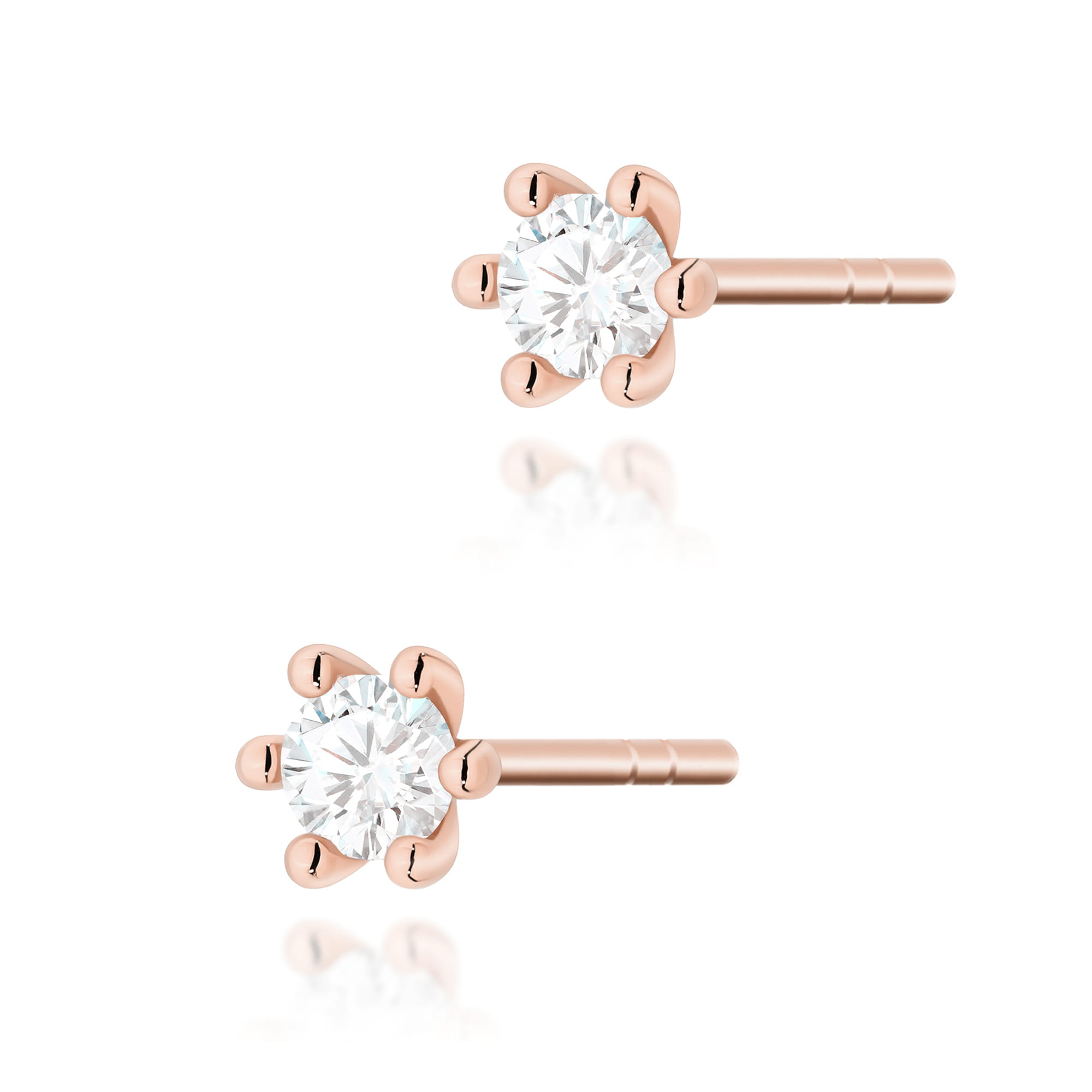 Kolczyki Diament 2 x 0,10ct różowe złoto 1 Kolczyki K0222 Diament 2 x 0