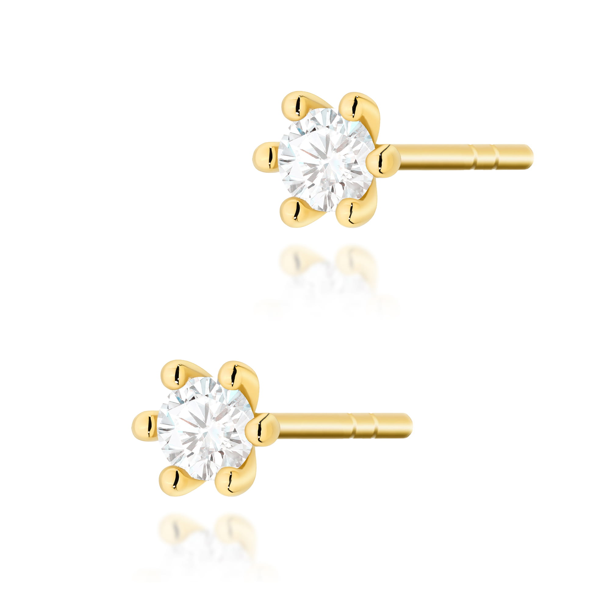 Kolczyki Diament 2 x 0,10ct żółte złoto 1 Kolczyki K0222 Diament 2 x 0
