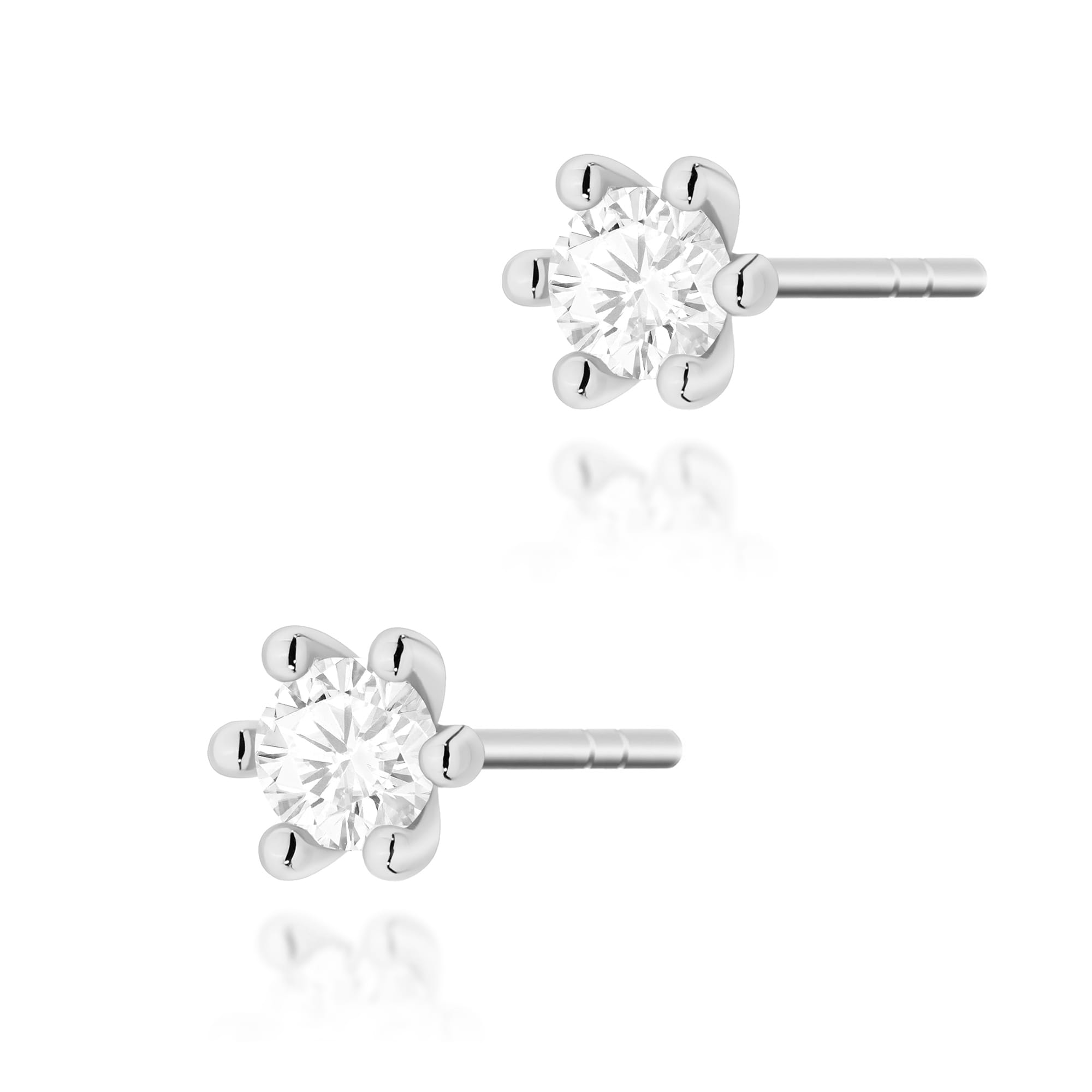 Kolczyki Diament 2 x 0,15ct białe złoto 1 Kolczyki K0222 Diament 2 x 0