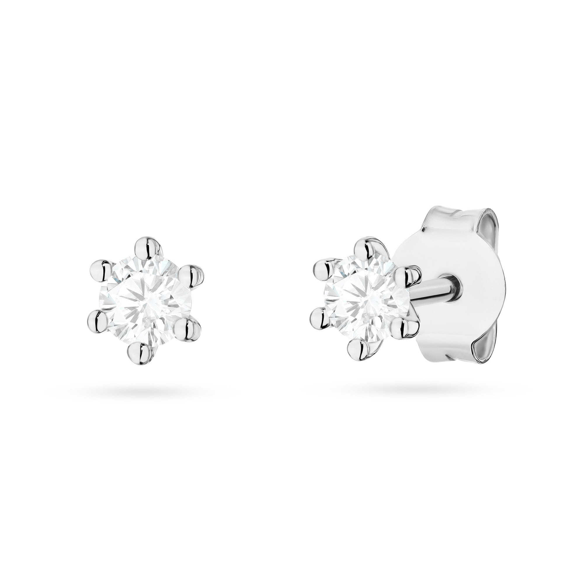Kolczyki Diament Laboratoryjny 2 x 0,10ct białe złoto 1 Kolczyki K0222 Diament Laboratoryjny 2 x 0
