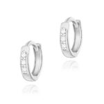 Kolczyki K0235 z diamentami białe złoto Jubiler Kraków BigDIAMOND