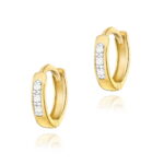 Kolczyki K0235 z diamentami żółte złoto Jubiler Kraków BigDIAMOND