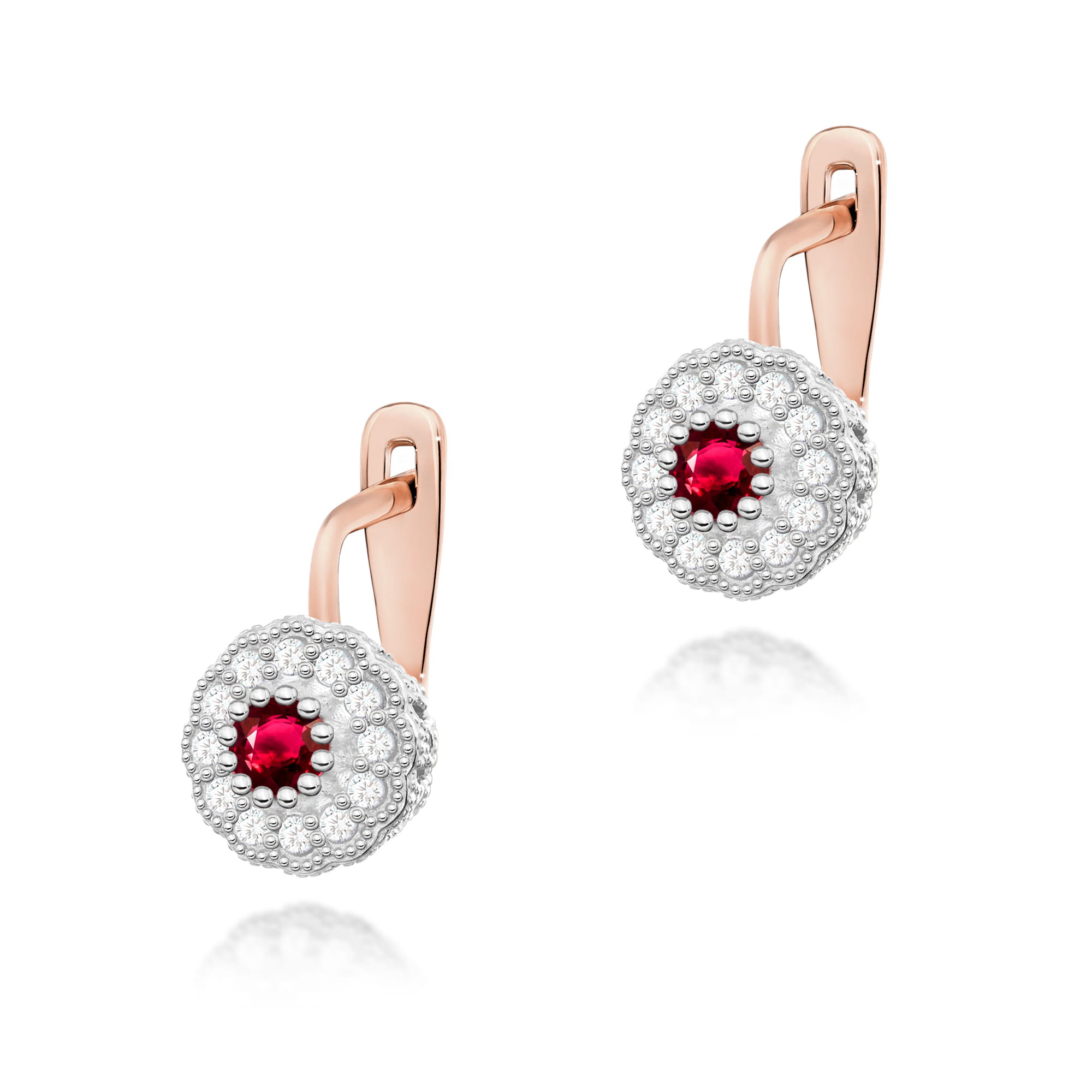 Kolczyki Rubin 2 x 0,15ct różowe złoto 1 Kolczyki K0284 Rubin 2 x 0