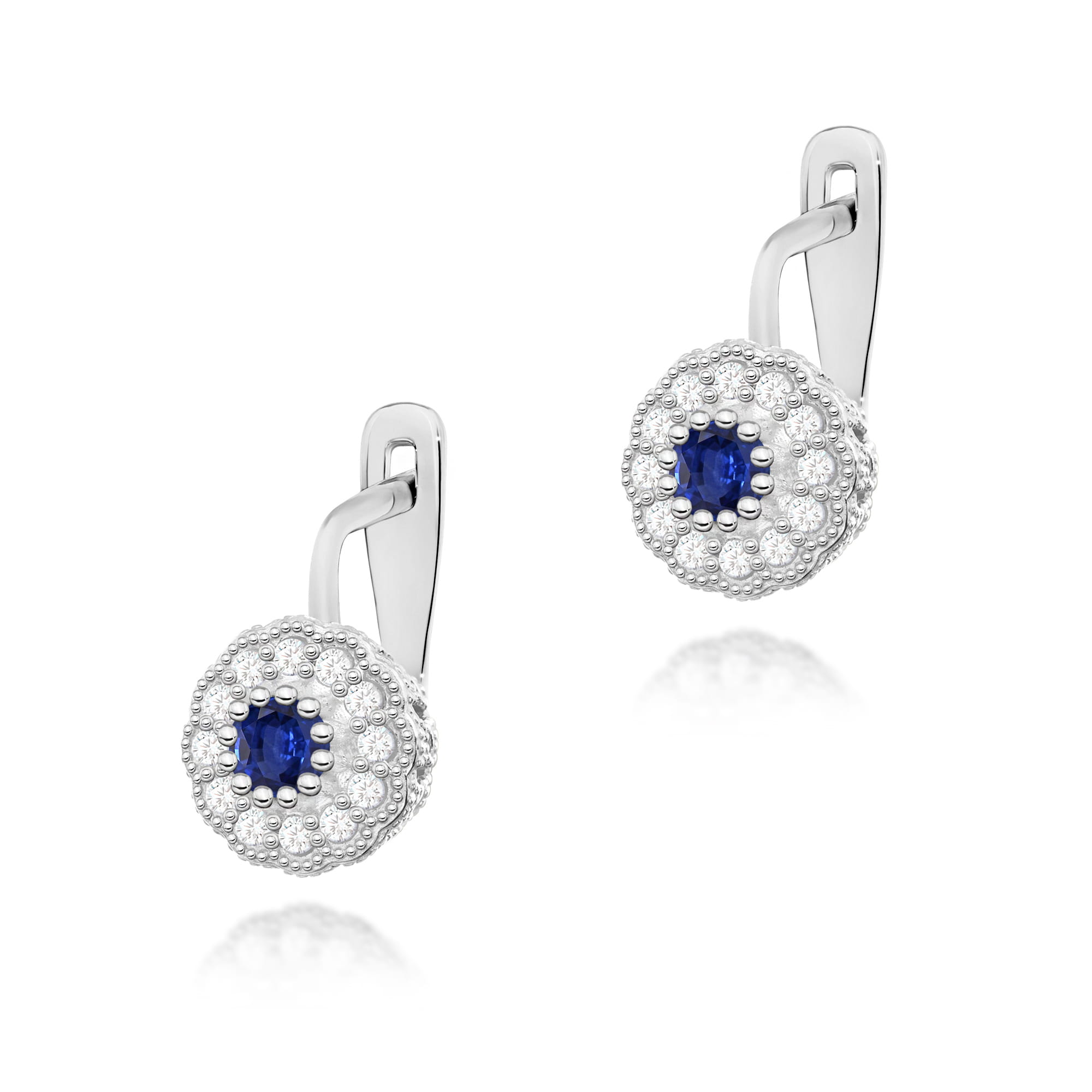 Kolczyki Szafir 2 x 0,15ct białe złoto 1 Kolczyki K0284 Szafir 2 x 0