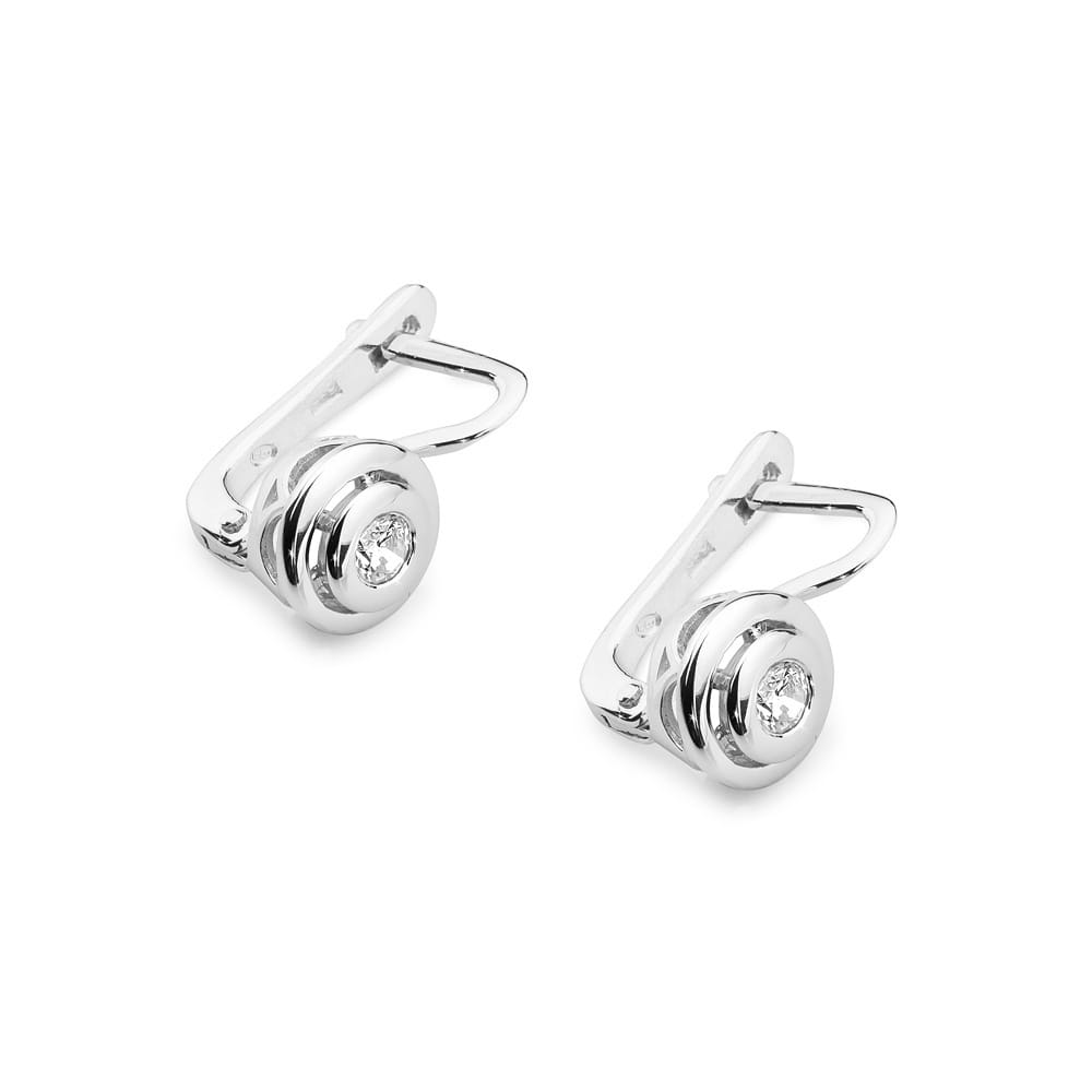 Kolczyki Diament 2 x 0,10ct białe złoto 2 10ct białe złoto Jubiler Kraków BigDIAMOND