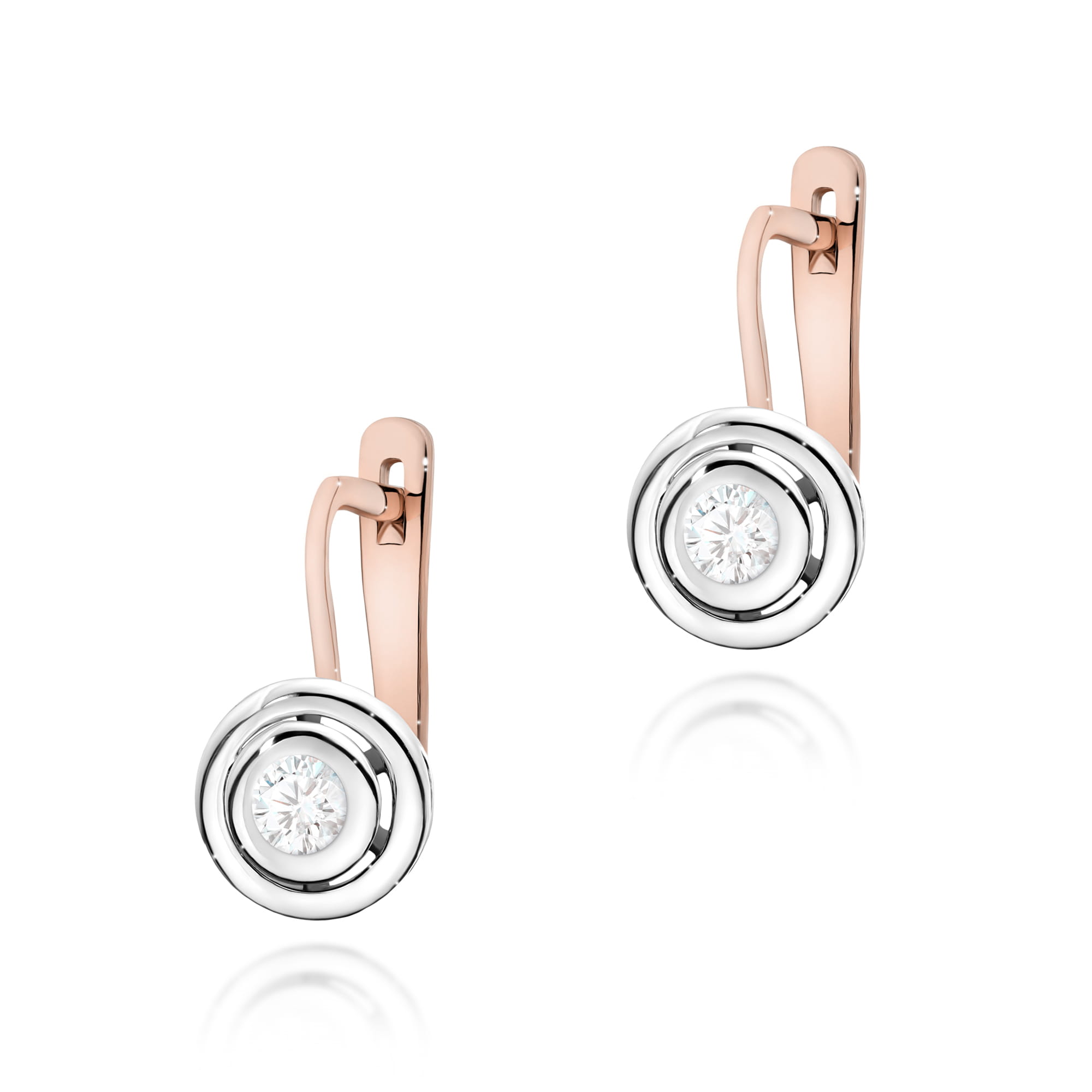 Kolczyki Diament 2 x 0,10ct różowe złoto 1 Kolczyki K0294 Diament 2 x 0