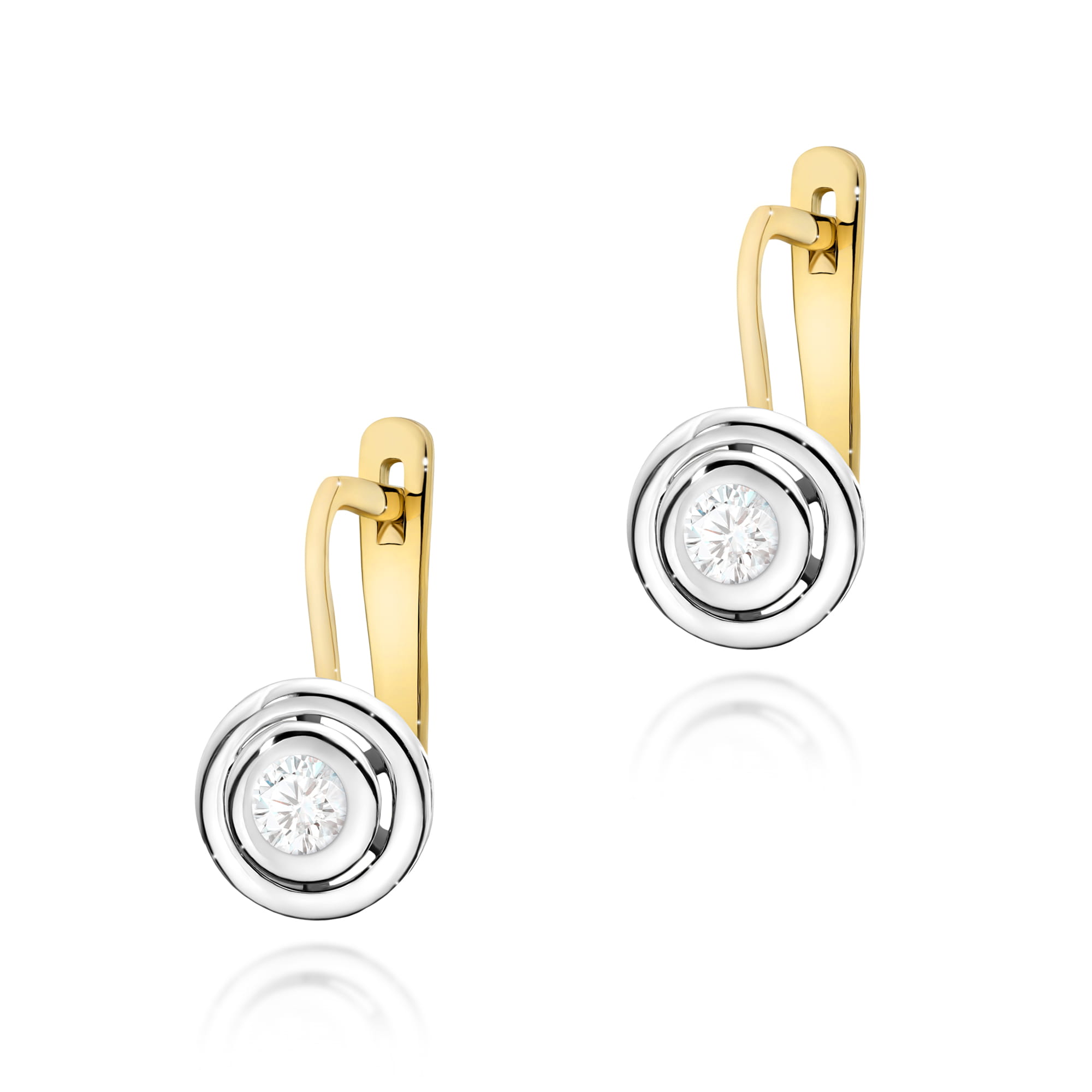 Kolczyki Diament 2 x 0,10ct żółte złoto 1 Kolczyki K0294 Diament 2 x 0
