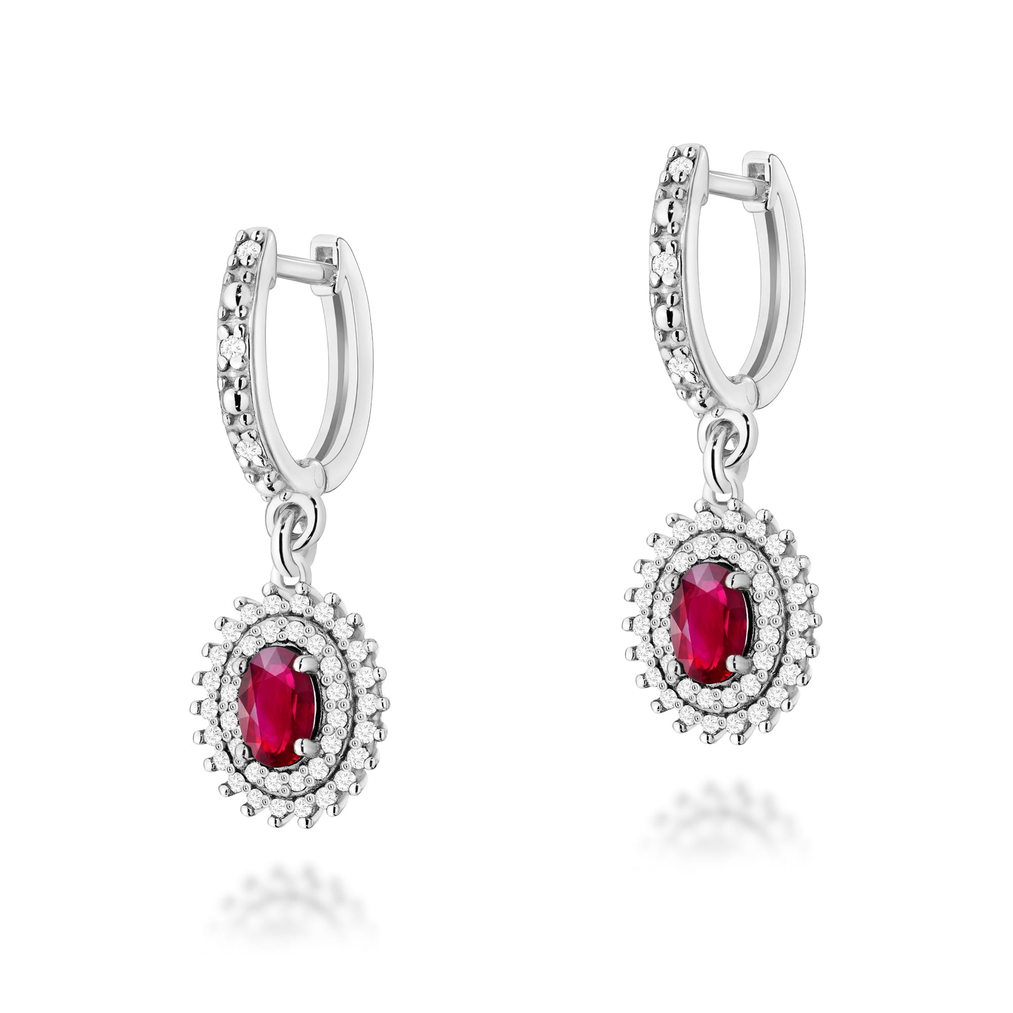Kolczyki Rubin 2 x 0,60ct białe złoto 1 Kolczyki K0303 Rubin 2 x 0