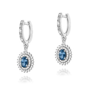 Kolczyki K0303 Topaz London Blue 2 x 0