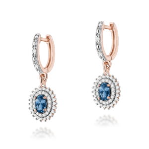 Kolczyki K0303 Topaz London Blue 2 x 0
