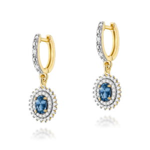 Kolczyki K0303 Topaz London Blue 2 x 0