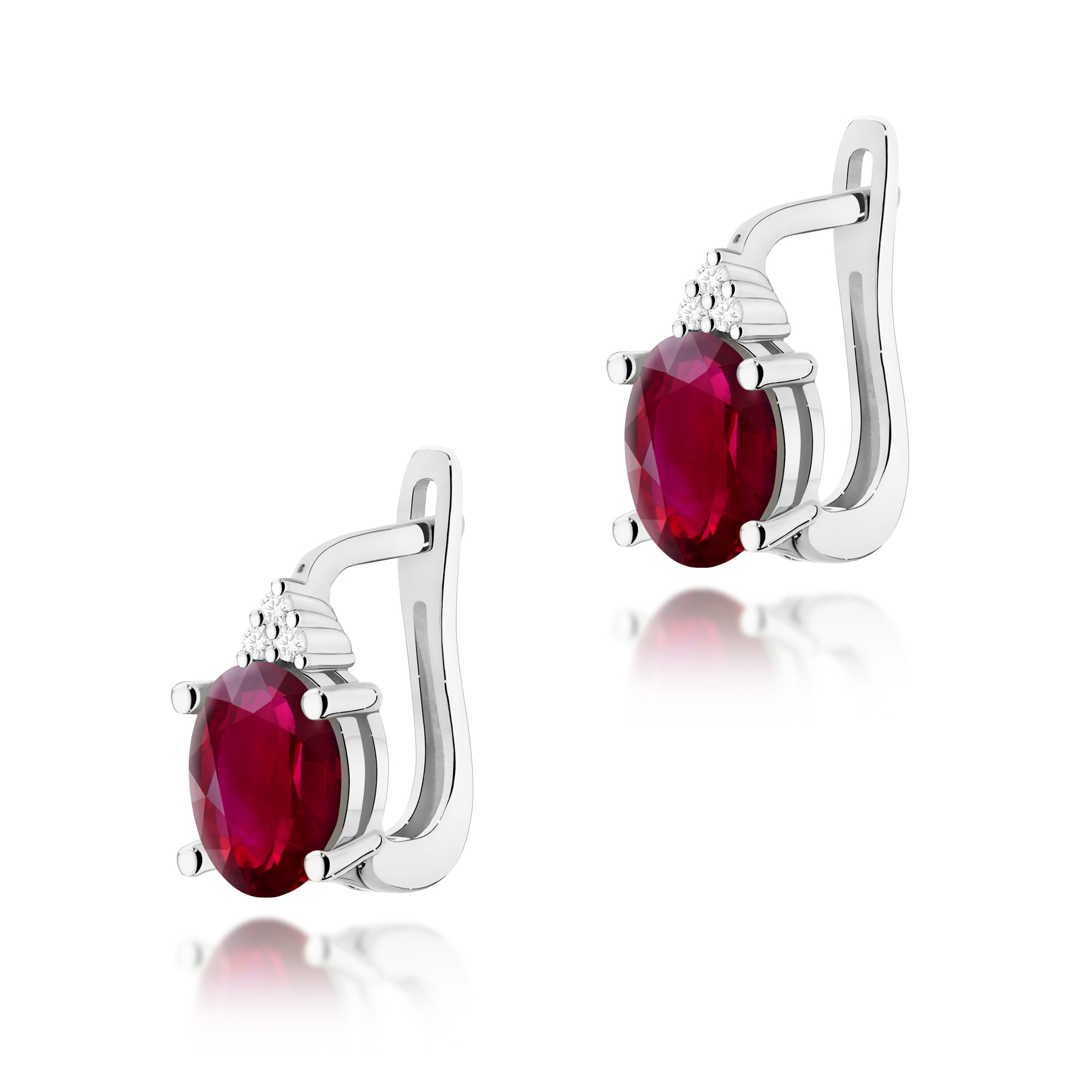 Kolczyki Rubin 2 x 1,00ct białe złoto 1 Kolczyki K0308 Rubin 2 x 1