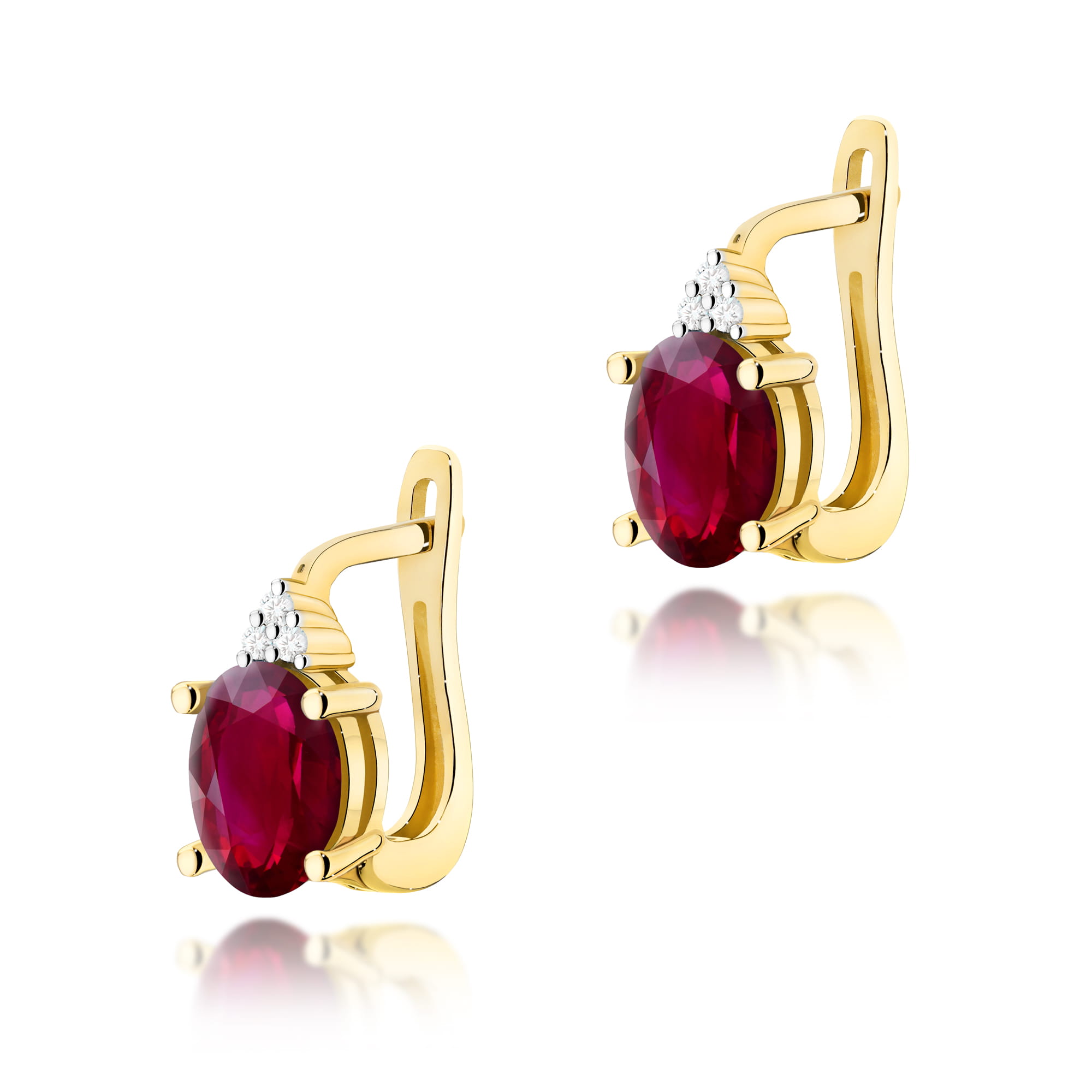 Kolczyki Rubin 2 x 1,00ct żółte złoto 1 Kolczyki K0308 Rubin 2 x 1