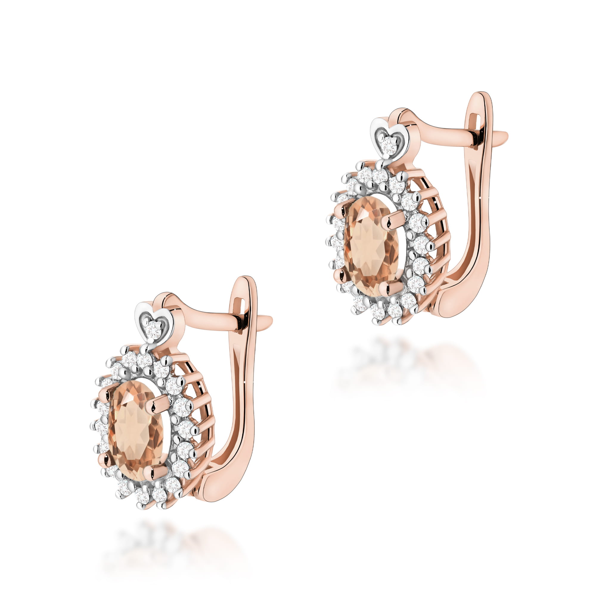 Kolczyki Morganit 2 x 0,40ct różowe złoto 1 Kolczyki K0312 Morganit 2 x 0