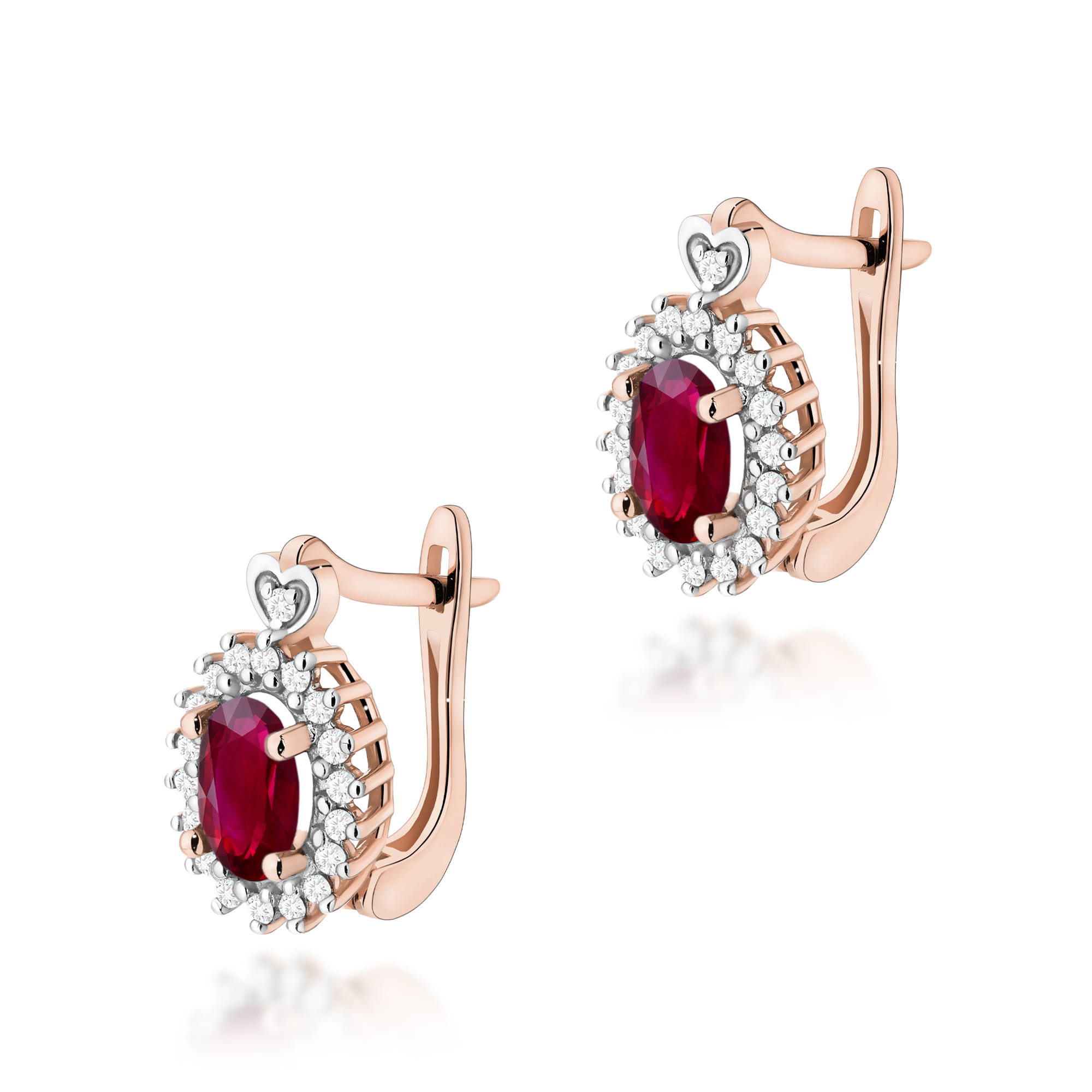 Kolczyki Rubin 2 x 0,60ct różowe złoto 1 Kolczyki K0312 Rubin 2 x 0