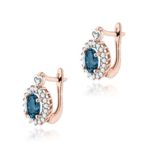 Kolczyki K0312 Topaz London Blue 2 x 0