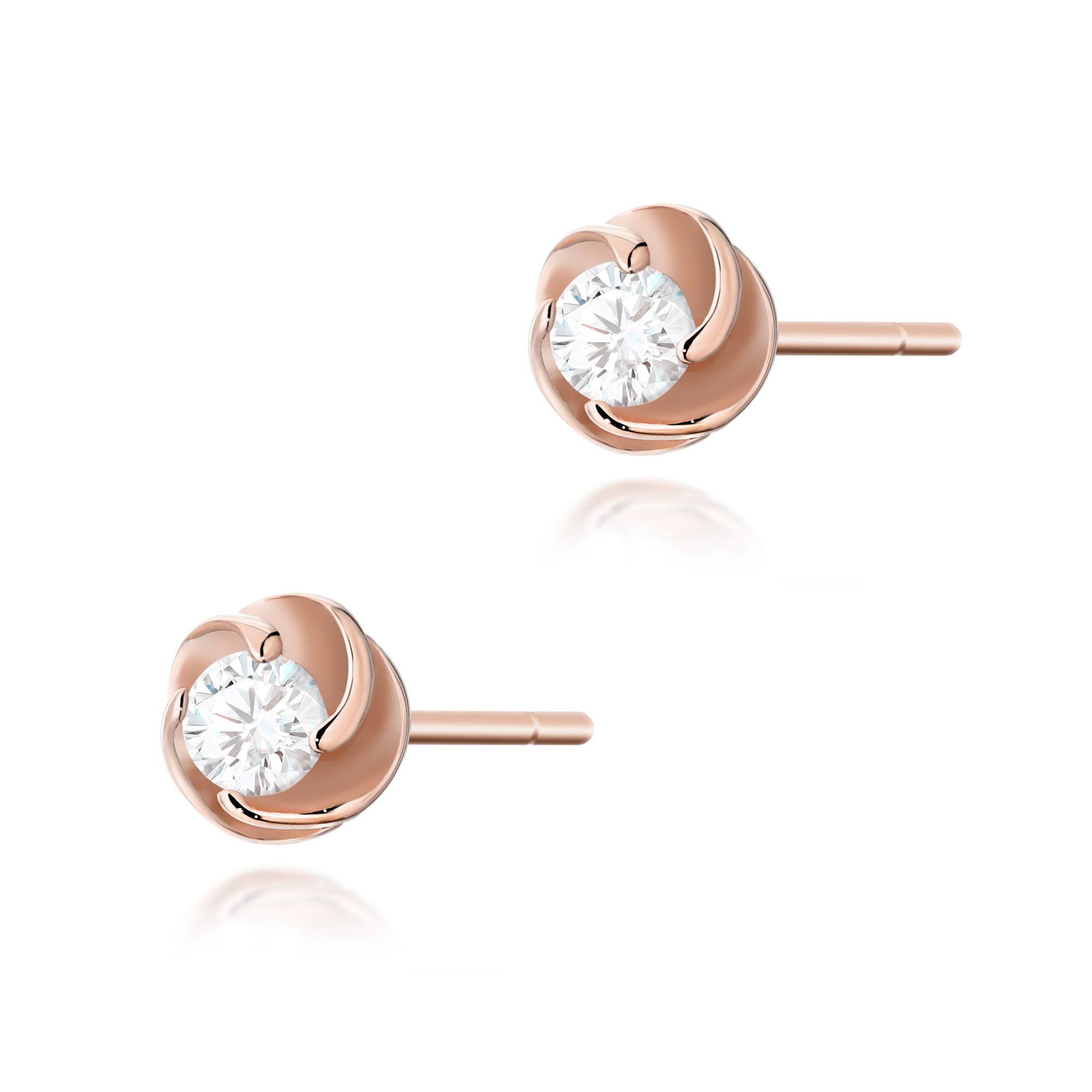 Kolczyki Diament 2 x 0,10ct różowe złoto 1 Kolczyki K0329 Diament 2 x 0