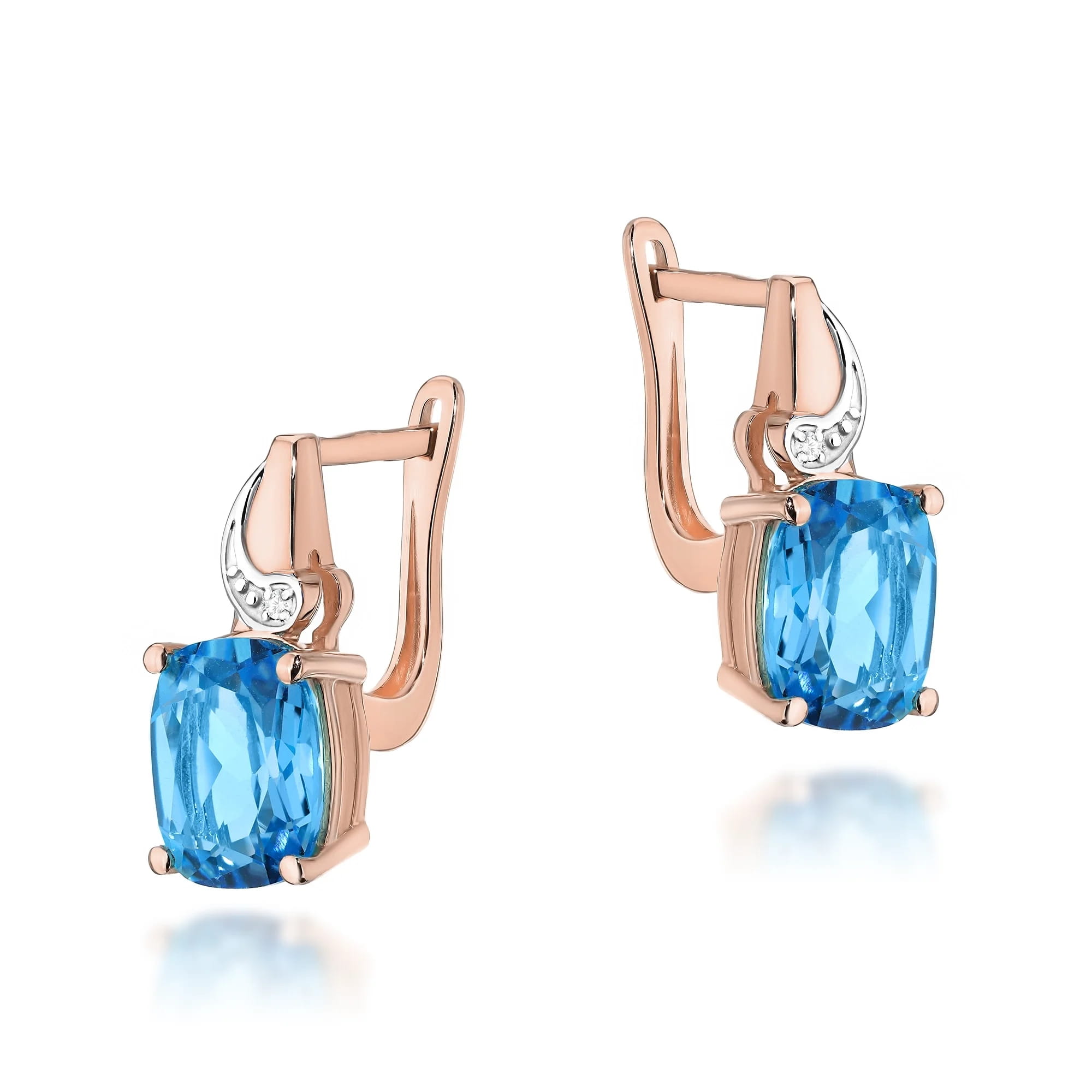 Kolczyki Topaz 2 x 2,40ct różowe złoto 1 Kolczyki K0400 Topaz 2 x 2