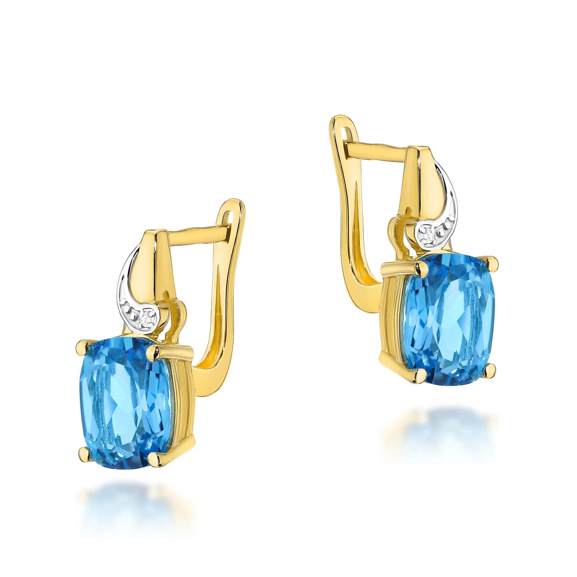 Kolczyki Topaz 2 x 2,40ct żółte złoto 1 Kolczyki K0400 Topaz 2 x 2