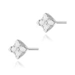 Kolczyki K0402 z diamentami białe złoto Jubiler Kraków BigDIAMOND