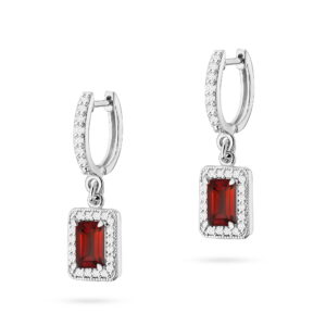 Kolczyki K0422 Granat 2 x 0