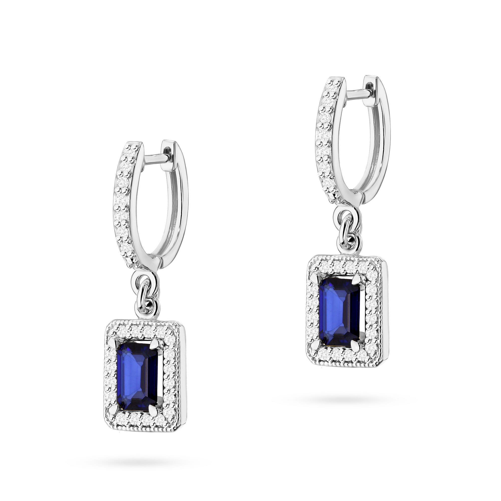 Kolczyki Szafir 2 x 0,60ct białe złoto 1 Kolczyki K0422 Szafir 2 x 0
