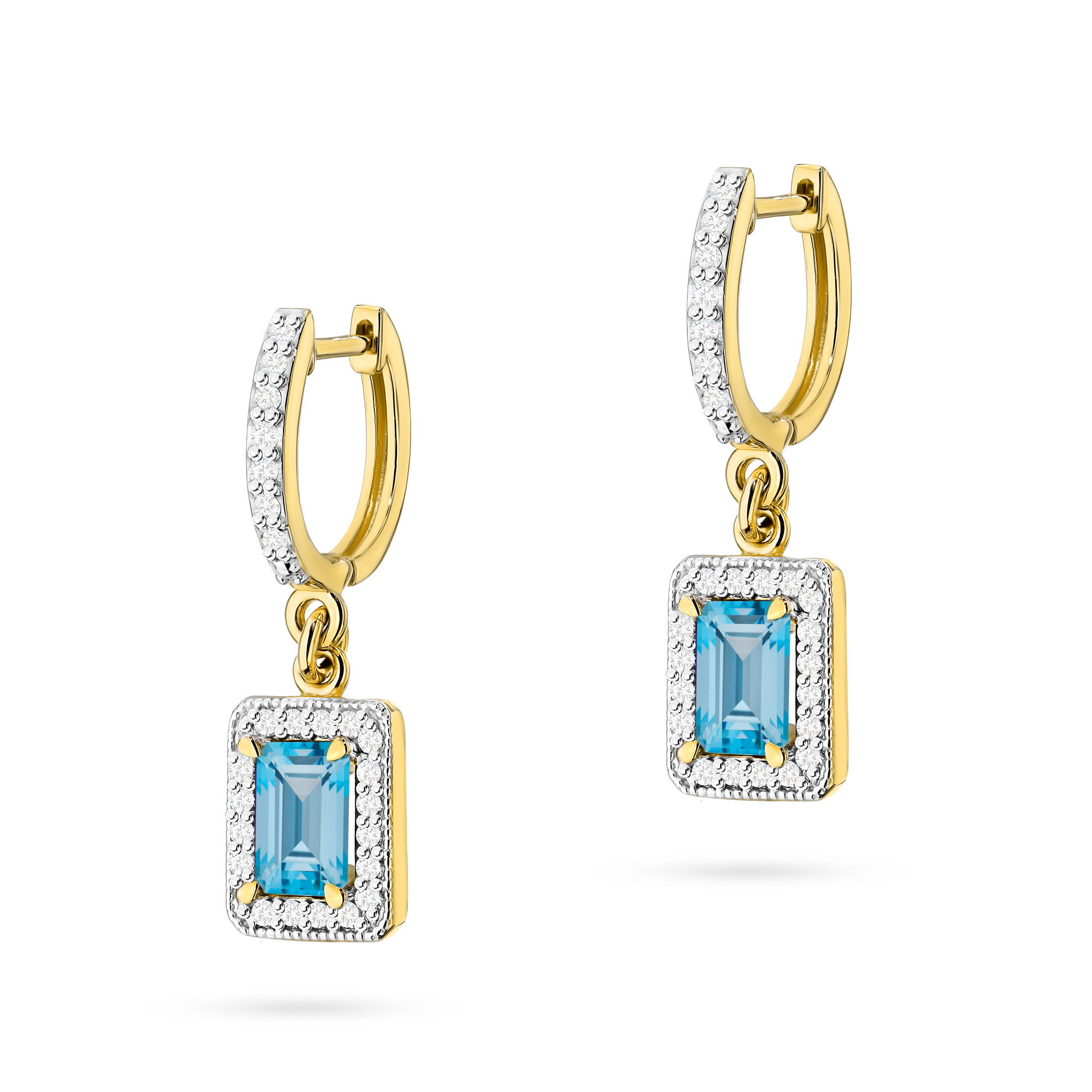 Kolczyki Topaz 2 x 0,65ct żółte złoto 1 Kolczyki K0422 Topaz 2 x 0