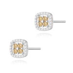 Kolczyki K0441 z diamentami białe złoto Jubiler Kraków BigDIAMOND