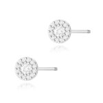 Kolczyki K0443 z diamentami białe złoto sztyft zakręcany Jubiler Kraków BigDIAMOND